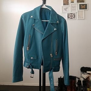 Lambskin Leather moto jacket